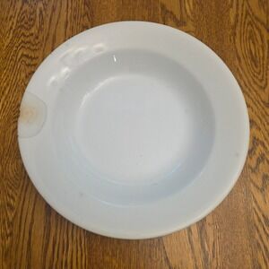 Alfred Meakin Royal Ironstone China Soup Bowl White Antique England 9" Damage